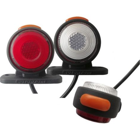 Set aus 2 Stück LED-Positionsleuchten (Tokosi/Rogche), 24V, mit drei Leuchten: weiß, gelb, rot