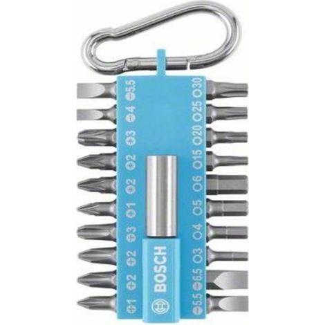 BOSCH - SET 21PZ DI AVVITAMENTO CON MOSCHETTONE AZZURRO