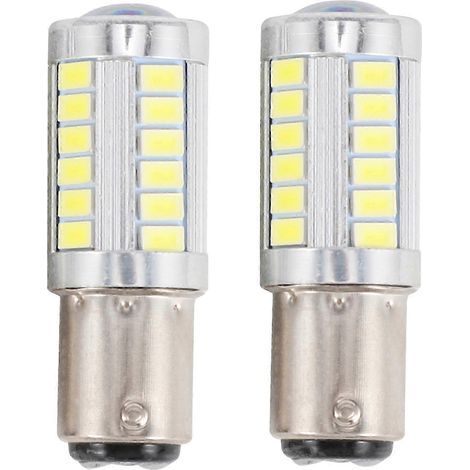 Ampoule LED 1157 ultra-lumineuse à lumière visible P21/5W BAY15D avec 33 puces SMD 5730 pour feux de freinage (1/5)