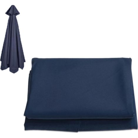 Replacement Market Umbrella Canopy, Outdoor Parasol Top Cover, Umbrella Canopy Replacement, Patio Umbrella Canopy Cover Replacement, 10 Ft 8 Ribs 6 Ribs Umbrella (Color : Navy Blue, Size : 3m (1/5)