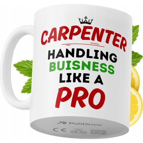 Lustiger Becher für Schreiner – Kaffee- oder Teebecher mit witzigem Textdesign – ideal für Geburtstage, Namenstage, Feiertage und besondere Anlässe. Hochwertiger Becher für Zuhause, Büro und Arbeit. F (1/5)