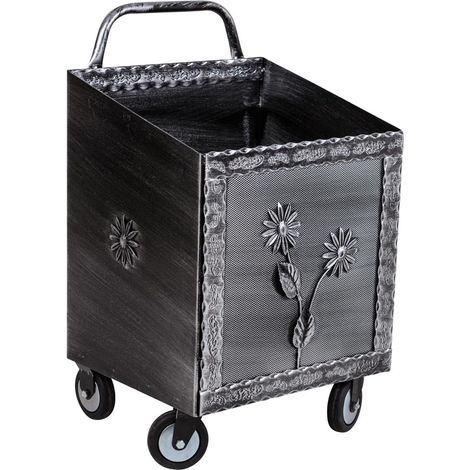 PORTALEGNA PICCOLO CON RUOTE COLOR ARGENTO (1/4)