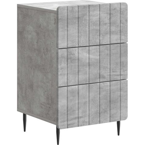 Bedside Cabinet Concrete Grey 43x 41 x 68 cm Engineered Wood vidaXL