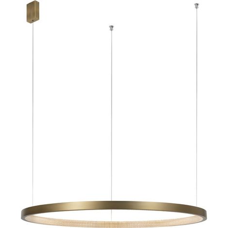 Merano Colorado 108cm Plafonnier LED Intégré Laiton Antique Aluminium LED 35W 1900Lm 3000K