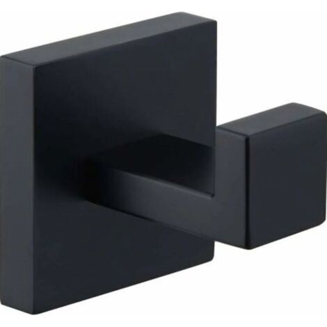 (Black) Matte towel hook, 304 stainless steel coat hook, towel rack, modern industrial style bathroom wall hook (1/5)