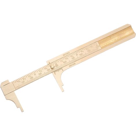 PLAFOPE Pied à coulisse compact en laiton avec double jauge et (1/5)