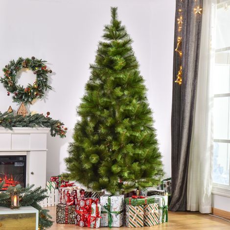 Sapin de Noël artificiel 210 cm avec 505 embouts, décoration de Noël pour sapin de Noël incluant un support métallique pour l’intérieur