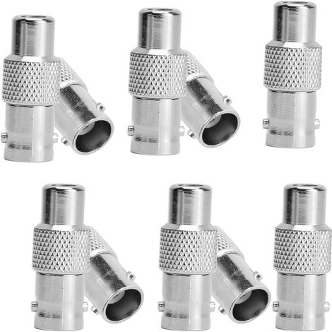 Adaptateur Femelle RCA-BNC, 10 Pièces pour Systèmes CCTV et Vidéosurveillance (1/5)