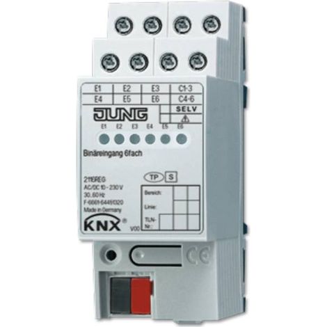Module entrée binaire Jung 4011377149090 6 voies KNX
