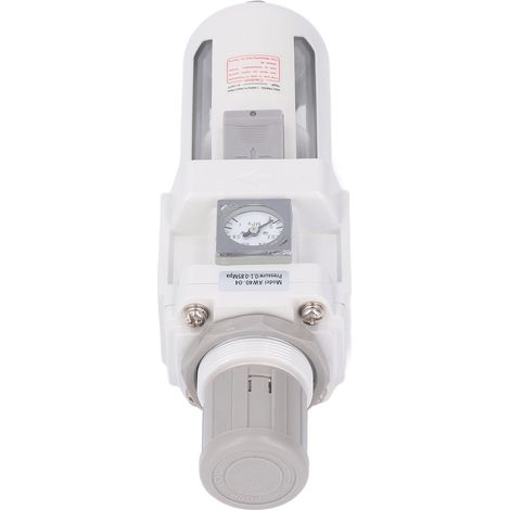 Régulateur de pression de filtre à air G1/2 po, purge automatique, filtre pour compresseur d'air avec manomètre, pression différentielle. (1/5)
