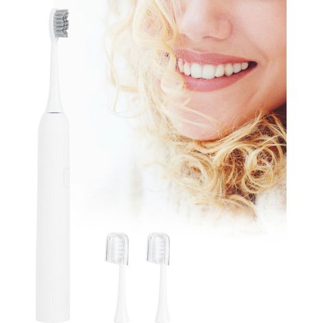 Praktische elektrische Reisezahnbürste, elektrische Ultraschallzahnbürste, elektrische Zahnbürste für die Mundhygiene von Erwachsenen, USB-aufladbar, weiß. (1/5)