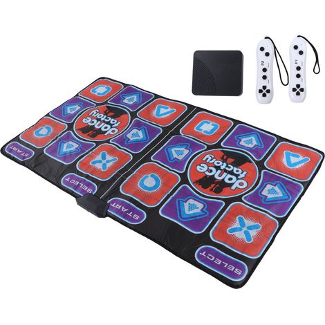 Tapis de danse électronique pliable et double pour jeux musicaux, idéal pour l'éveil et l'apprentissage précoce, avec câble AV intégré. (1/5)