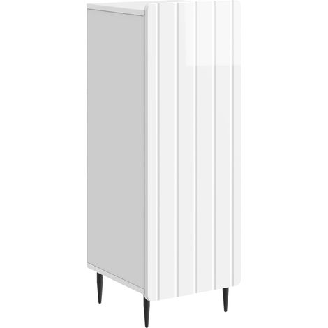 Credenza Bianco Lucido 34,5 x 33 x 92 cm Legno ingegnerizzato vidaXL
