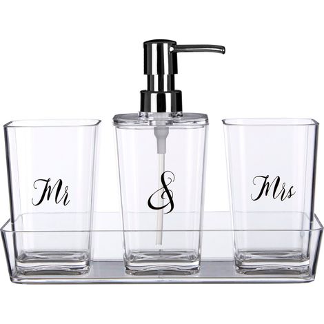 Premier Housewares Mr & Mrs Bath Set - Set of 4 (1/5)