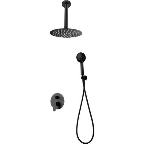 IMEX - columna ducha empotrada con grifo negro (1/5)