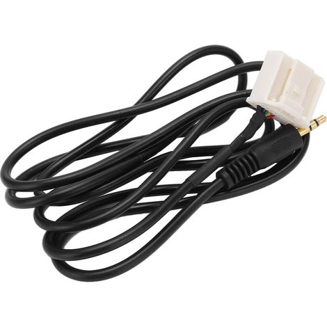 Adaptador de audio AUX de 3,5 mm, 1 m, negro, compatible con Camry, Corolla, RAV4, Tacoma (2007-2009), para conexión MP3/teléfono (1/5)
