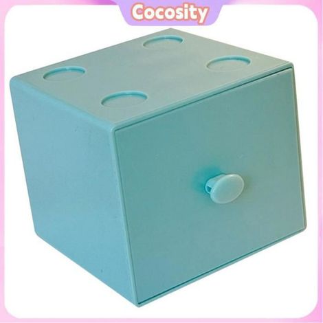 Boîte De Rangement Bureau - Plastique - Pour Cosmétiques Bijoux Fournitures - 9 X 9 2 X 8 Cm - 1 Pièce (1/5)