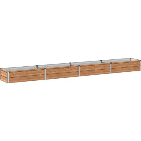 vidaXL Cama de Jardín Elevada Madera Marrón 320 x 40 x 24 cm (1/2)