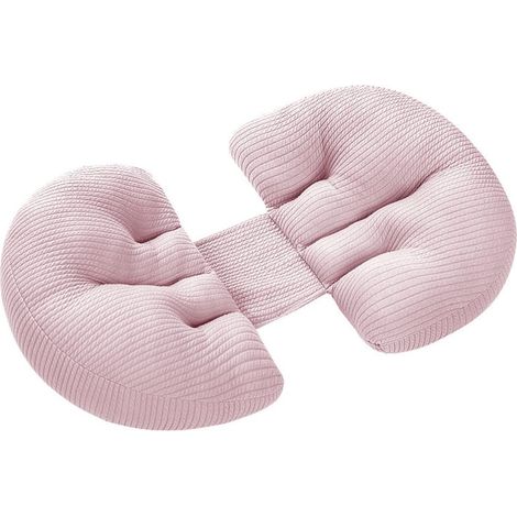 1 Oreiller de maternité en U, coussin lombaire amovible, fibres de bambou et polyester, pour sommeil latéral grossesse (1/5)