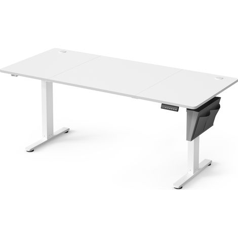 Songmics – Bureau électrique réglable en hauteur 180 x 80 cm – Fonction mémoire 4 hauteurs – Cadre acier stable – Silencieux < 48 dB – Pour télétravail (1/5)