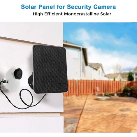 Pannello solare monocristallino Toivize da 5W con supporto a parete e cavo da 3 m per telecamere di videosorveglianza. (1/5)
