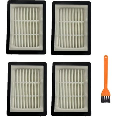 Lot de 4 filtres plissés de rechange pour aspirateur sans fil Bosch GAS10.8V-Li - Kit de filtres de rechange pour les modèles Bosch GAS12V-Li/ GAS10.8V-Li avec brosse de nettoyage