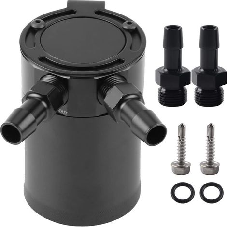 Compact 2-port oil drainer, universal and standard, for oil tank, black 2-port can (1/5)