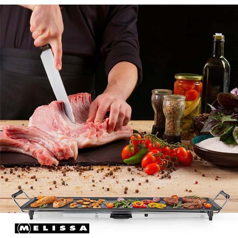 MELISSA Teppanyaki-Grillplatte / 1800 W / 90 x 23 cm / Antihaftbeschichtung / Einstellbarer Thermostat / Cool-Touch-Griffe