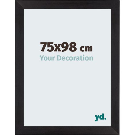 yd. - Cadre photo 75x98 - Noir Grain de Bois - MDF - Mura