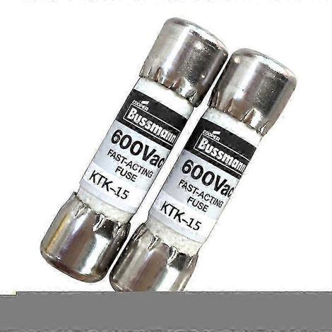 Fusible multimètre 2026, 15 A, 600 V, à fusion rapide, KTK-15, 10 x 38 mm (1/5)