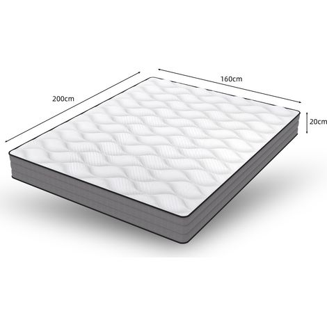 Materasso 160x200 a molle insacchettate H3, 7 zone, 1000 molle, Lyocell, 20 cm HAVRYA (1/3)