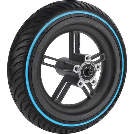 Ensemble de moyeu de pneu de roue arrière en alliage d'aluminium en caoutchouc Pneu de roue arrière cellulaire pour Xiaomi M365 Pro 8.5in Scooter électrique Bleu (1/5)