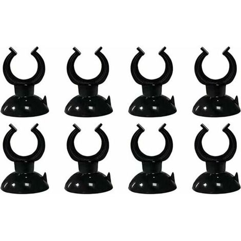 8 ventouses pour aquarium, clips de fixation pour tubes d'air et chauffage, diamètre 20 mm, pour surfaces en verre ou acier inoxydable (1/5)