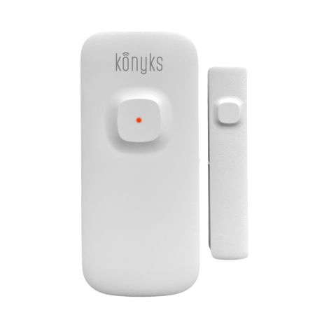 Konyks Senso Charge 2 - Lot de 2 Détecteurs d'ouverture Wi-FI avec Batterie rechargeable, autonomie jusqu'a 1 an, Notifications sur Smartphone, automatisations faciles, Compatible Alexa & Google Hom (1/9)