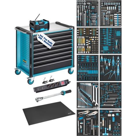 HAZET Servante d’atelier Assistent 179NXXL-8D équipée de 548 outils