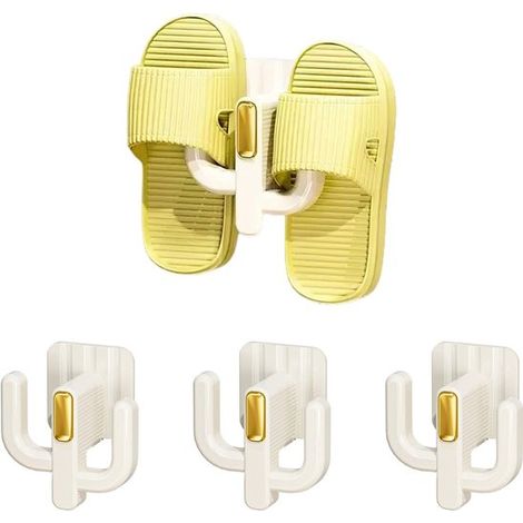 Zapatero de pared de 4 unidades, Organizador de zapatos colgante de primera calidad con soportes adhesivos (1/5)