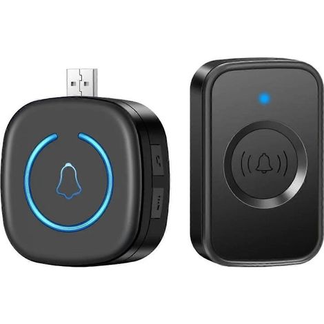 Sonnette sans fil USB pour maison connectée, étanche, 60 sonneries, 5 volumes, A (1/5)