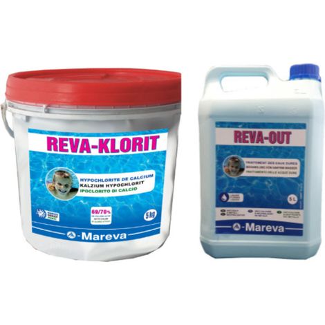 Pack MAREVA - Granulés d'hypochlorite de calcium - 5kg - Anti calcaire Reva-out - 5L (1/3)