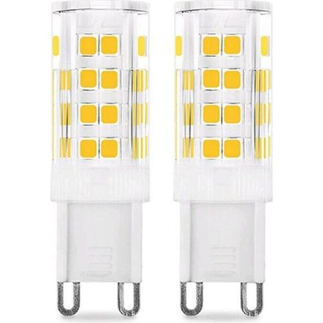 Ampoule LED 5W (Équivalent 50W Ampoules Halogènes), 450LM, 220V, Blanc froid 6000K, AC100-240V, NON-Dimmable, Économie d'énergie, Base en céramique, Culot G9 Standard, Lot de 6 [Classe énergétique