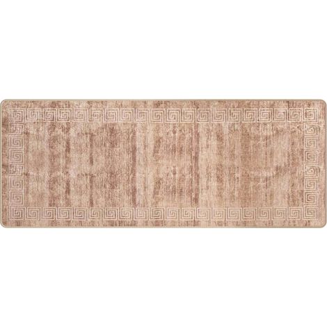 Rug Runner MARSA White 80 x 200 cm Polyester and PVC vidaXL