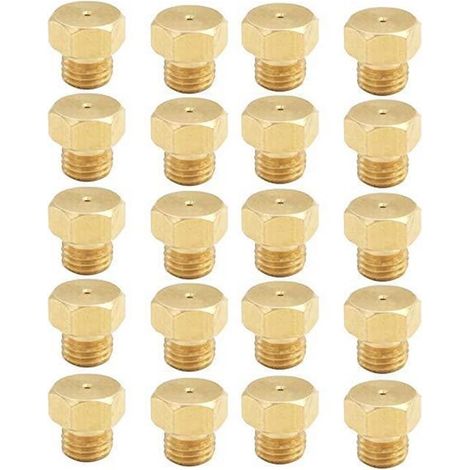Kit de Conversion Becs Propane en Laiton: Orifice 0,8mm pour Barbecue et Grill Extérieur, Compatible pour gaz Naturel vers LP, Lot de 10 ou 20 (20pcs) (1/5)