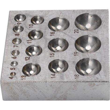 Bloc de formage en acier semi-circulaire, outil de formage des métaux, matrice de dôme pour la fabrication de bijoux (1/5)