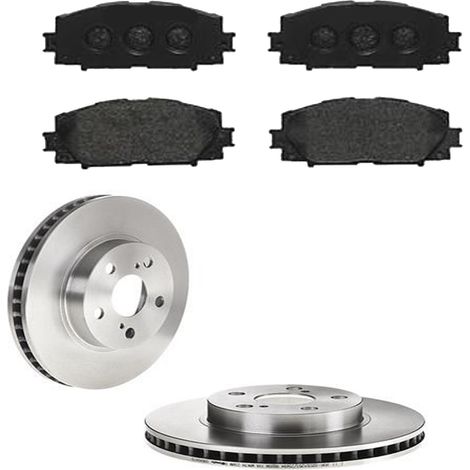 KIT FRENI ANTERIORI compatibile con TOYOTA PRIUS (W3) - DISCHI + PASTIGLIE OEM: P 83 106 / 16301 /SOSTITUZIONE DIRETTA/BASSA POLVERE/SILENZIOSO (1/5)