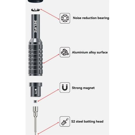 RELIFE RL-730A Tournevis, 5 Pièces, Aspiration Magnétique Puissante, Embouts en Acier S2 Extra Durs, Outils de Réparation. (1/5)
