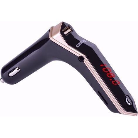 Car Bluetooth MP3 Player, Hands-free Calling Music Player, Car FM Transmitter, Bluetooth Car Charger - Gold Edition