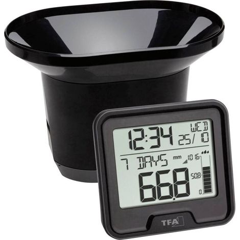Pluviomètre sans fil DROP – Alarme de pluie 24h – Fonction historique mensuelle – Température intérieure – Transmission 433 MHz – Tfa Dostmann (1/5)