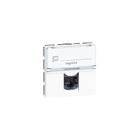 Mosaic Einzel-Computerbuchse RJ45 Cat.5e UTP weiß 076554 (1/2)
