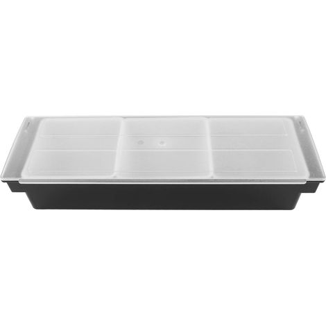 Boîte d'assaisonnement de cuisine avec couvercle, multi-grilles, épices pour la maison, sel, sucre, noix, bonbons, fruits secs, noir 3