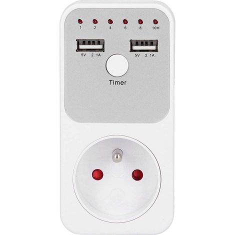 180 260V 13A USB Minuterie Sortie programmable numérique 24 Heures Minuterie mécanique enfichable Minuterie Intelligente Mise à Terre Prise commutateur d'aquarium Accessoire pour ventilateu(3).