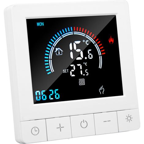 Thermostat intelligent pour chauffage au sol avec télécommande tactile, régulateur de température domestique AC90‑240V 3A avec liaison (1/5)